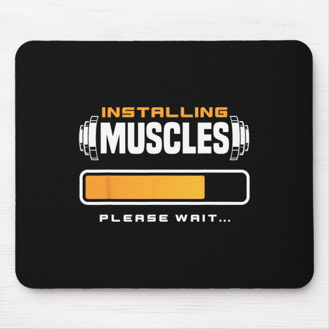 Hübsches Krafttraining Mousepad (Vorne)