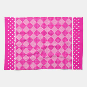 Hübsches Küchentuch, Candy Pink Geometric Handtuch