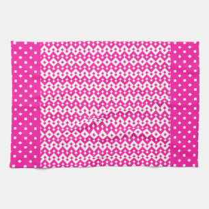 Hübsches Küchentuch, Candy Pink Geometric Handtuch