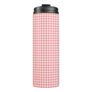 Hübsches Landhaus-Gingham-Muster im Vintage-Stil Thermosbecher