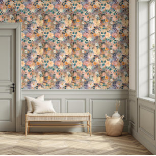 Hübsches, lebendiges, florales Aquarellpfirsich un Tapete