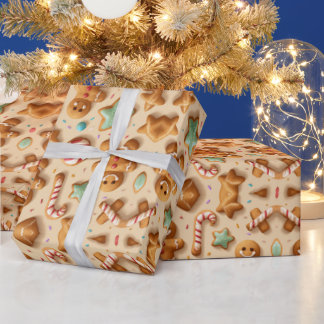 hübsches Lebkuchendesign Geschenkpapier