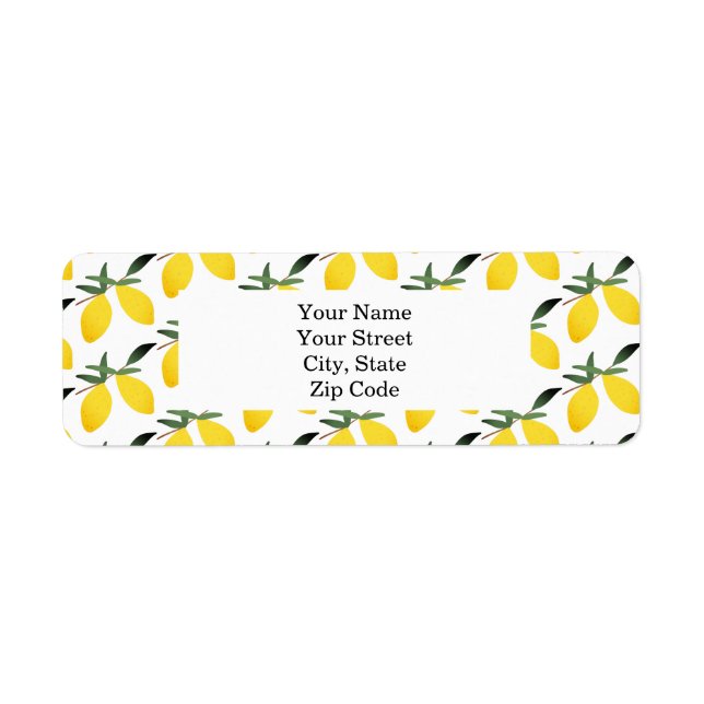 Hübsches Lemon Muster Personalisiert (Vorne)