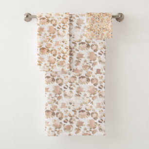 HÜBSCHES LEOPARD SPOT GEMUSTERTES BADEZIMMER TOWEL BADHANDTUCH SET