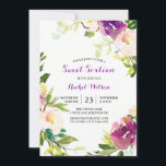 Hübsches Lila Blumenkohl 16 Einladung<br><div class="desc">Hübsche Lila Blumensüße 16 Einladung Matching Kollektion in Niche und Nest Store. Gestaltungsfreundlichkeit www.createthecut.com</div>
