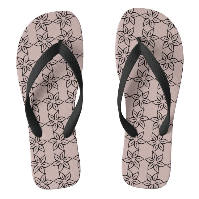 Hübsches Lila Blumenmuster Flip Flops (Fußbett)