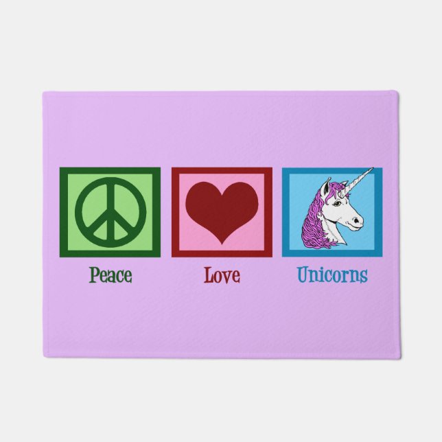 Hübsches Lila Einhorn Fußmatte (Vorderseite)