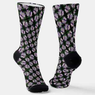 Hübsches Lila Geranium-Blume-Pair-Muster Socken