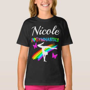 HÜBSCHES LILA GYMNASTICS-MÄDCHEN-DESIGN T-Shirt