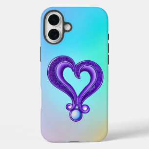 Hübsches Lila Herz iPhone 16 Plus Hülle