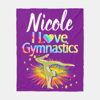 HÜBSCHES LILA I LIEBE GYMNASTICS-DESIGN FLEECEDECKE