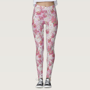 Hübsches, Lila rosa, florales Muster Leggings