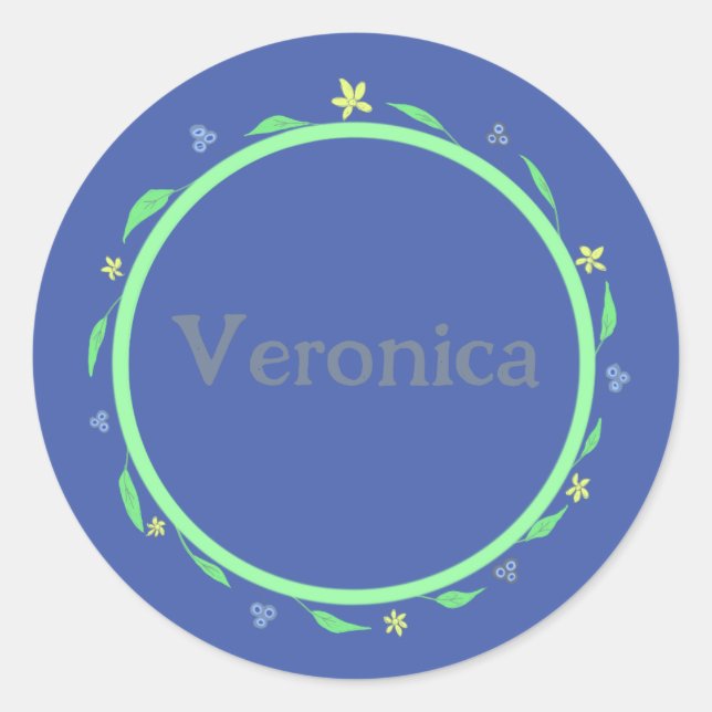 Hübsches Lila Runder Aufkleber (Vorderseite)