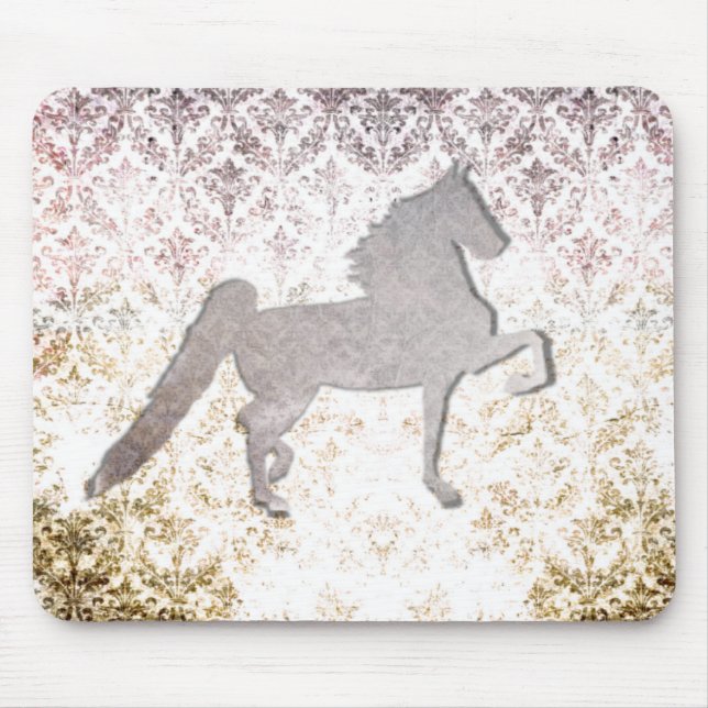 Hübsches lila Saddlebred Pferd Mousepad (Vorne)