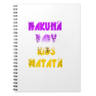 Hübsches Lila und Gelbes Hakuna Matata Baby Kinder Notizblock