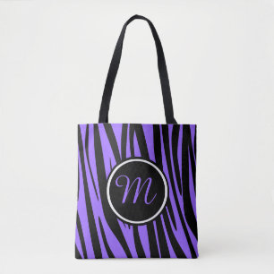 Hübsches lila Zebra-Gewohnheits-Monogramm