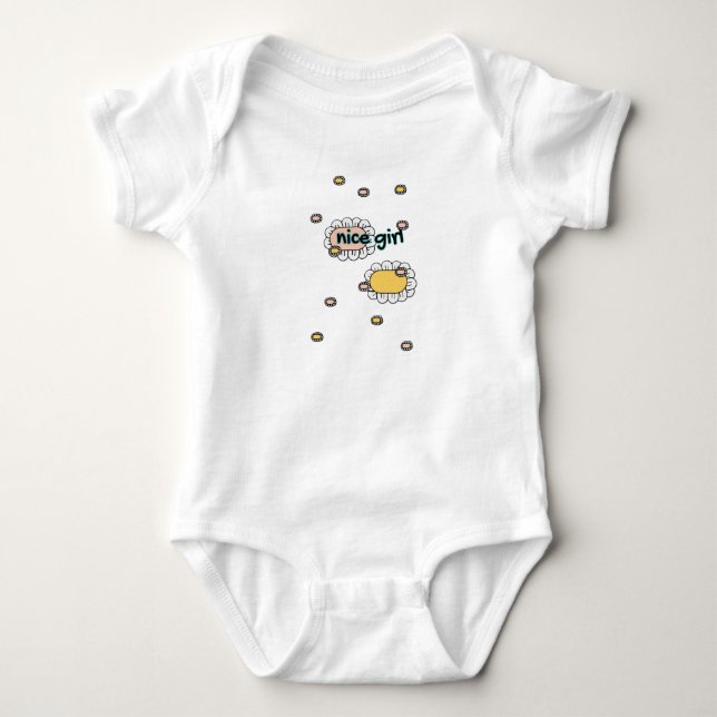 hübsches Mädchen floral Baby Strampler (Vorderseite)