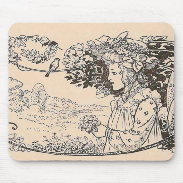 Hübsches Mädchen Mousepad (Vorne)