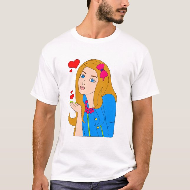 Hübsches Mädchen T-Shirt (Vorderseite)