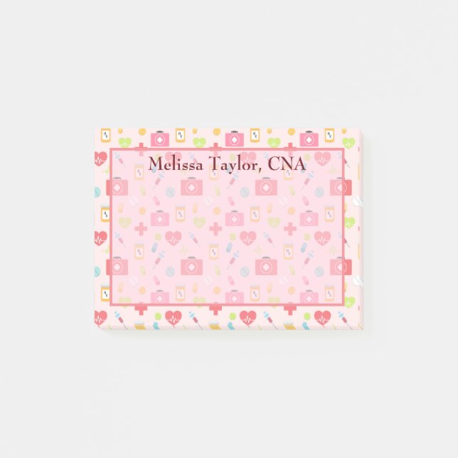 Hübsches medizinisches Thema Post-it Klebezettel (Vorderseite)