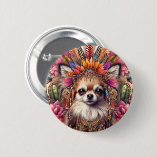 Hübsches mexikanisches Chihuahua-Modeabzeichen Button