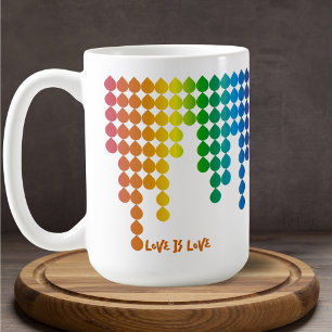 Hübsches Minimal-Rainbow-Fade-Muster Kaffeetasse