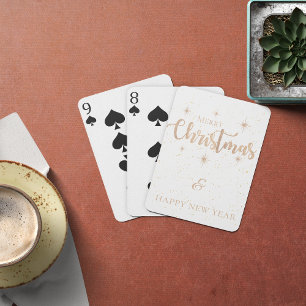 Hübsches minimalistisches Frohe Weihnachten & ein Spielkarten