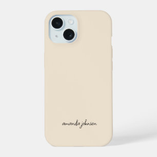 Hübsches minimalistisches modernes Monogramm auf C iPhone 15 Hülle