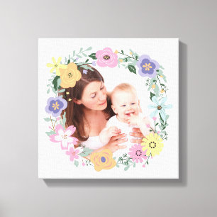 Hübsches modernes Blume-Kränz-Foto Leinwanddruck