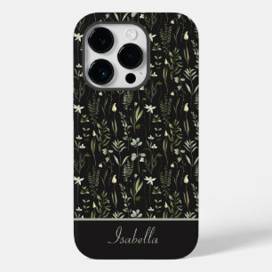 Hübsches modernes florales botanisches Grün und Sc Case-Mate iPhone 14 Pro Hülle