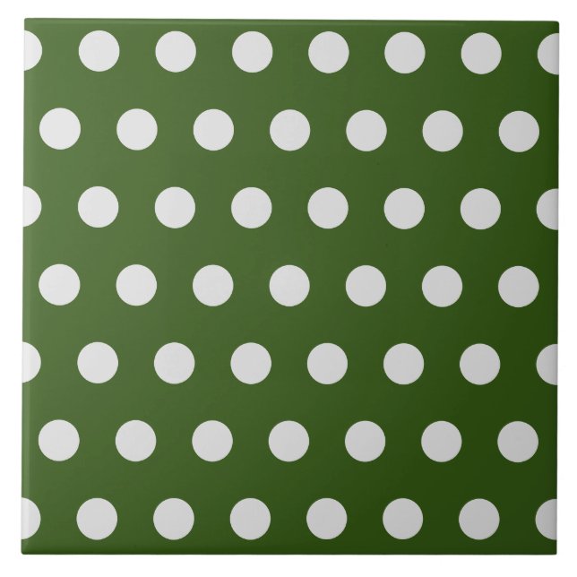 Hübsches, modernes Polka dot pattern Tile Fliese (Vorderseite)