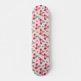 Hübsches Mohnmuster Skateboard