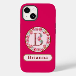Hübsches Monogram B Floral Case-Mate iPhone Case