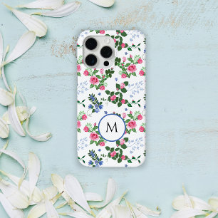 Hübsches Monogramm des Blumengartens Case-Mate iPhone Hülle