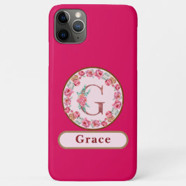 Hübsches Monogramm G Floral Case-Mate iPhone Hülle
