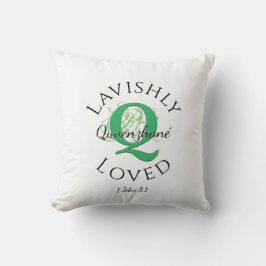 Hübsches Monogramm LAVISTIV LIEBT Christlich Kissen