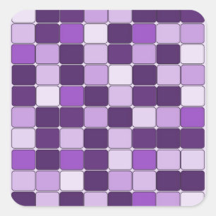 Hübsches Mosaikflippmuster Lila Lilac Lavender Quadratischer Aufkleber