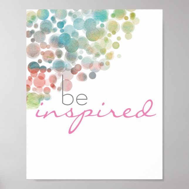 hübsches motivierend Zitat-Poster inspiriert Poster (Vorne)