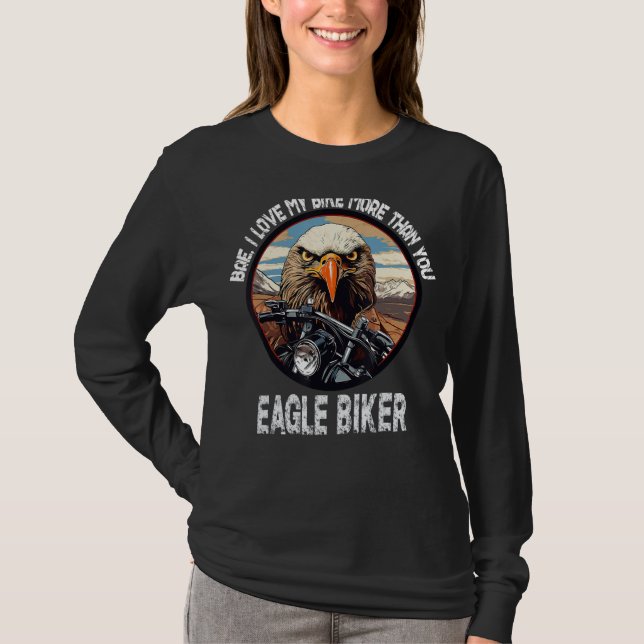 Hübsches Motorradfahrer-Motorrad für Damen Biker T-Shirt (Vorderseite)
