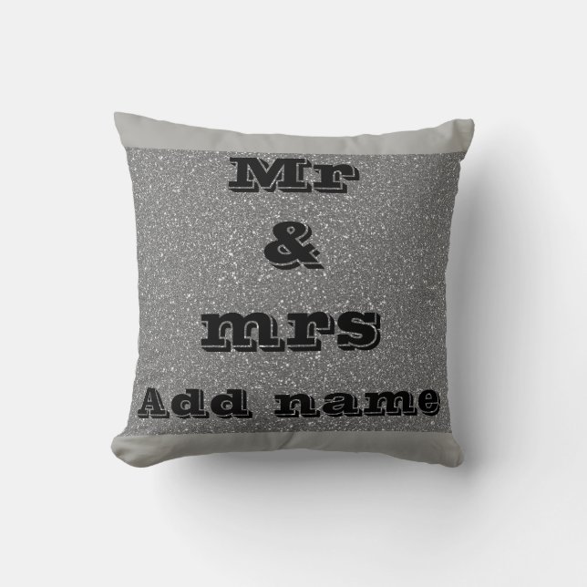 Hübsches mr und mrs Kissen (Vorderseite)