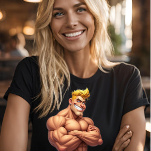 Hübsches Muscle Man lustiges Geschenk T-Shirt
