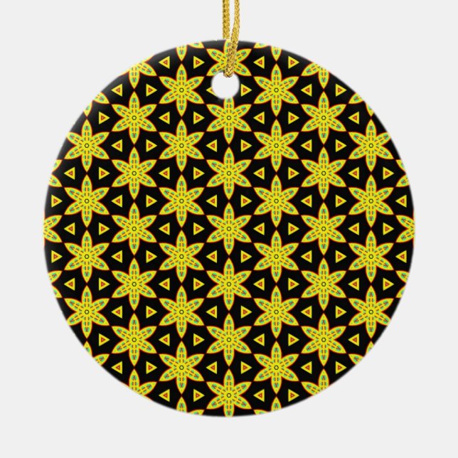 Hübsches Muster 02 Keramik Ornament (Vorne)