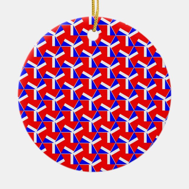 Hübsches Muster 03 Keramik Ornament (Vorne)