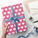 Hübsches Muster des weißen Herzens - Hot Pink Geschenkpapier<br><div class="desc">Das festliche, moderne und schlichte Verpackungspapier zeichnet sich durch ein hübsches, weißes Herzmuster auf einem heißen rosa Hintergrund aus. Wrap deine Geschenke mit Liebe, perfekt für Valentinstag, Weihnachtsfeiertag, Hochzeit, Geburtstage oder eine Babydusche! Exklusiv für Sie entworfen von Happy Dolphin Studio. Wenn Sie Hilfe oder passende Produkte benötigen, kontaktieren Sie uns...</div>