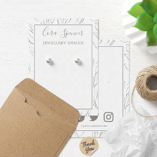 Hübsches Muster für soziale Medien-Ohrkarte