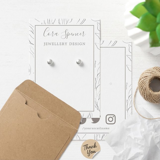 Hübsches Muster für soziale Medien-Ohrkarte (Pretty pattern social media earring display card.)