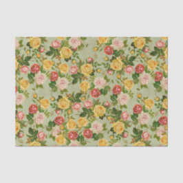Hübsches Muster für Vintage Flora-Rose Seidenpapier