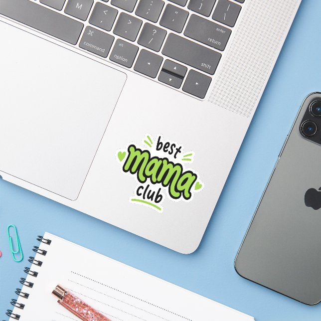 Hübsches Muttertagsgeschenk Aufkleber (Laptop mit iPhone)