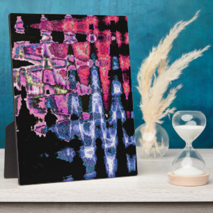 Hübsches Niedliches Lila, Aschgrau und Schwarz Fotoplatte