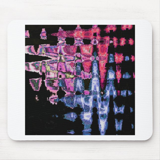 Hübsches Niedliches Lila, Aschgrau und Schwarz Mousepad (Vorne)